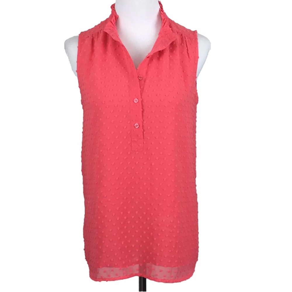 J Crew Sz 4 Woman's Sleeveless Top Coral
